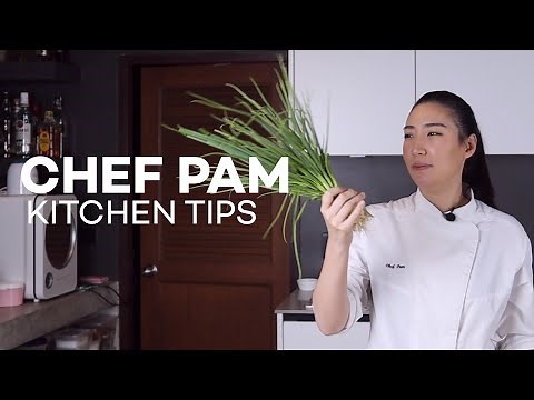 How to Chop Spring Onion วิธีการหั่นต้นหอม by Chef Pam