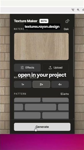 Generate textures in one click! Try it for free here: www.textures.rayon.design #interiordesigner