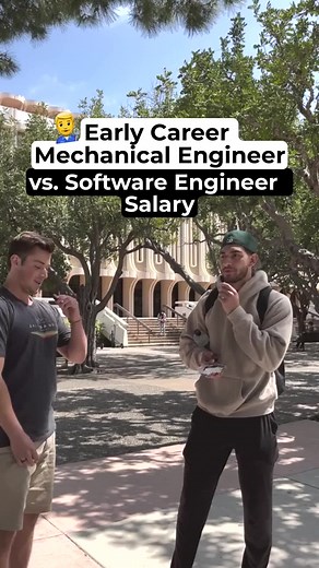 Mechanical vs software engineer salaries💸 #engineering #student #salaries #college #university #jobs #career #uci
