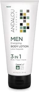Andalou Naturals CannaCell MEN Energizing Body Lotion, 8.5 Ounce
