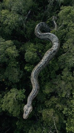Drone Captures 60-Foot Titanoboa Slithering Through Jungle Canopy