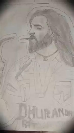Dhurandhar 2 drawing ranveer singh #shorts #dhurandhar2
