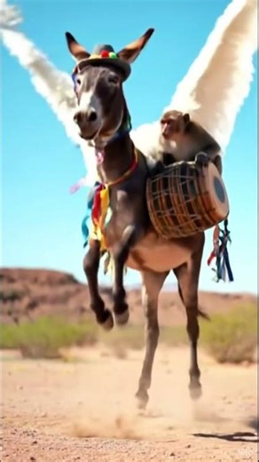 Funny Flying donkey