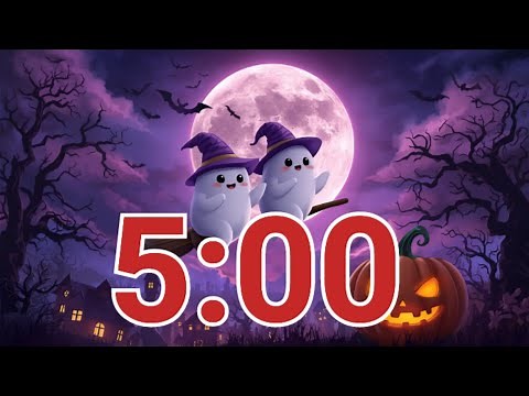 5-Minute Cute Halloween Ghost Timer 🎃👻 | Spooky Fun Countdown