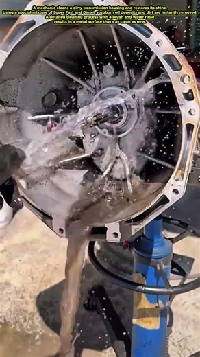 The Secret to Cleaning Your Car Transmission in a Flash.#shorts #satisfying #working #mechanic #diy