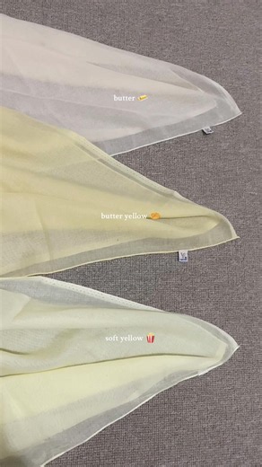 Jilbab Paris Jadul Butter Yellow Segi Empat Simple