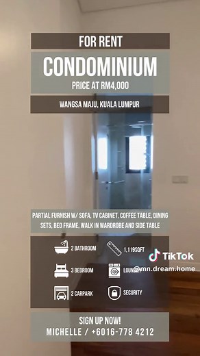 🌟 Discover Your Dream Home at Wangsa 9 Condominium! 🏡✨ Experience SECRECY, COMFORT, and REASSURANCE in every corner of this luxurious living space! 🤩🏙️ Located strategically in Wangsa Maju, this condominium offers more than just a home—it's a lifestyle upgrade! 🌆 🛋️ Good Quality Partial Furnish Units Available! 🌈 Over 30 World-Class Facilities for Your Enjoyment! 🚶‍♂️ Walking Distance to LRT Station for Convenient Commutes! 👨‍👩‍👧‍👦 Perfect for Families! Wangsa 9 is the ideal choice f