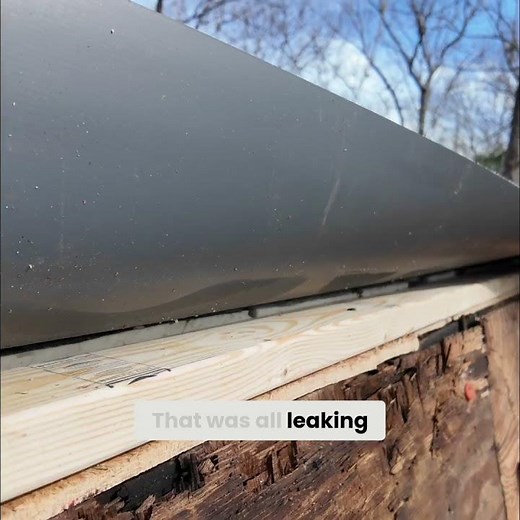 Leaking Fascia? DIY Fix for Rotting Plywood Revealed! #shorts