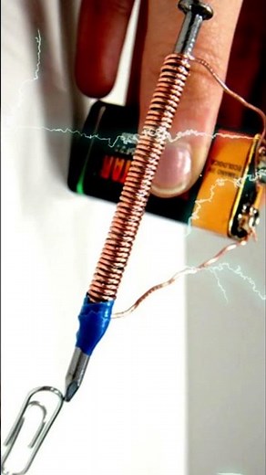 !!! HOW TO MAKE AN ELECTROMAGNET !!! #electricity #electronics #magnet #copper