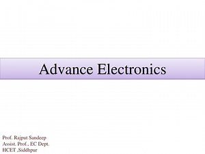 Advance Electronics - SlideServe