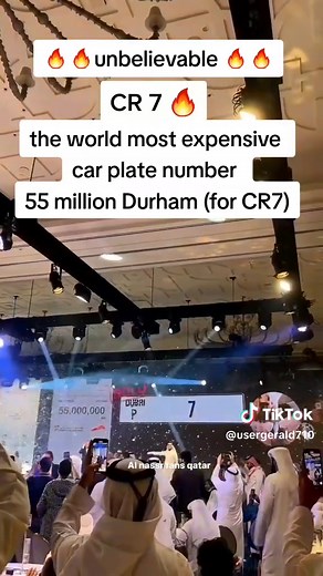 The World's Most Expensive Car Plate Number Revealed by Ronaldo in Dubai