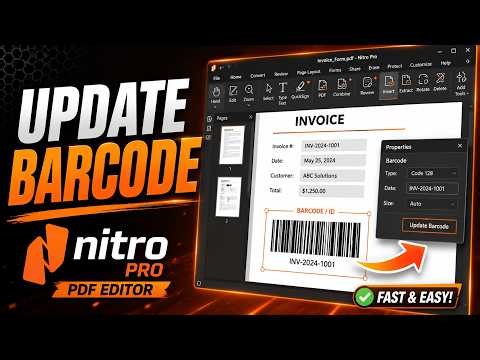 How to Change Barcode Data in a Fillable PDF Form with Nitro Pro