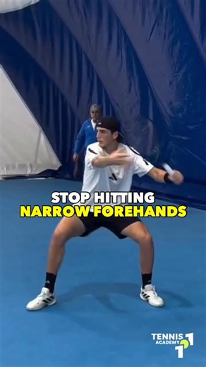 TennisAcademy101 | STOP HITTING NARROW FOREHANDS Watch the base before the swing. A wider stance = more stability, more ground force, more controlled... | Instagram