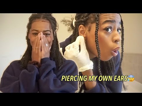 PIERCING MY EARS WITH A SAFETY PIN (second hole)