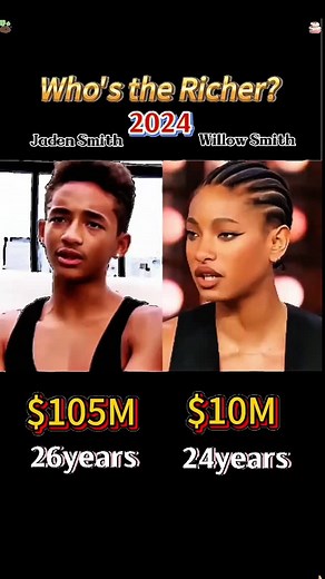 RICH || MINDSET || MILLIONAIRE on Instagram: "Sibling Showdown: Jaden vs Willow 💸 Who’s richer in 2025? Jaden Smith’s net worth stands around $8 million, thanks to his acting, music, fashion & business ventures. Meanwhile his sister Willow Smith is worth an estimated $6–10 million, building her own empire through music, acting and brand deals. 💥 #SiblingGoals #RichAndFamous #JadenSmith #WillowSmith #NetWorth #CelebLife #HollywoodSiblings #StarPower 🌟 #JadenSmith #WillowSmith #SiblingRivalry #