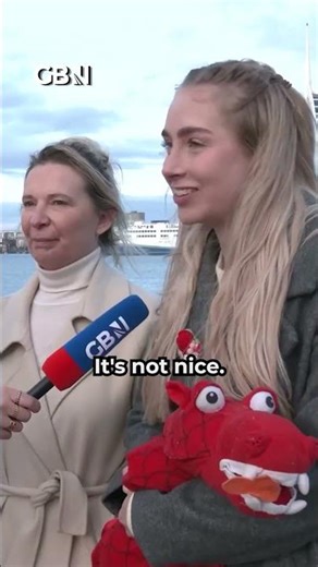 HMS Dragon: Mother and fiancée of sailor give emotional goodbye as ship departs for Cyprus