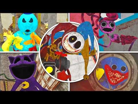 Poppy Playtime Chapter 1-5 - All ENDINGS in BRIGHT Mode from Every Game