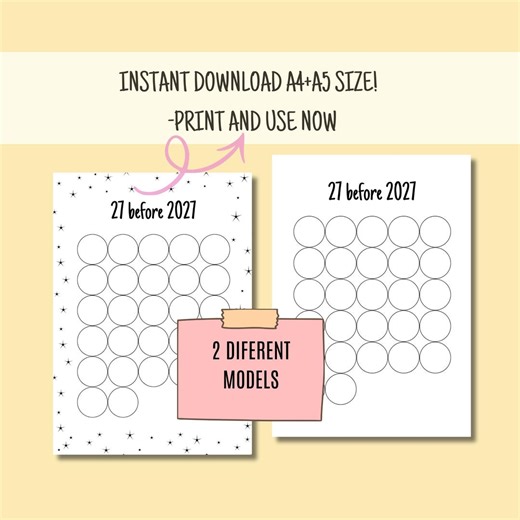 BUCKET LIST Printable-dream Board-vision Board-goals Printable-challenge Printable-planner Page - Etsy