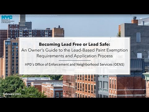 Owner’s Guide to the Lead-Based Paint Exemption Requirements and Application Process