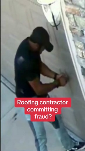 News report from CBS colorado shows a roofing contractor creating “hail” damage and marketing with chalk for insurance adjuster to see #contractor #construction #tools #diy #roofing