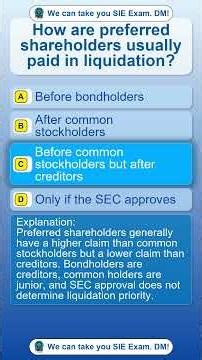 SIE Exam Preferred Stock