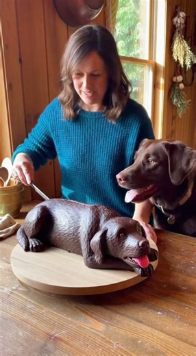 My Dog’s Reaction to This Realistic Labrador Cake! 😂 #IsItCake #puppy #funnydog #funny #dog #cute