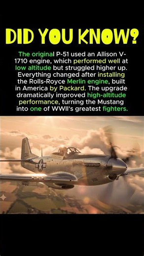 The Engine Swap That Created a Legend #p51mustang #ww2aircraft #wwiifighter