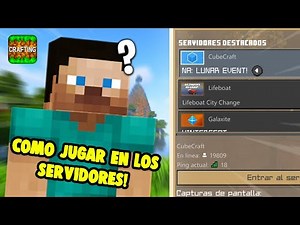 HOW TO JOIN MINECRAFT SERVERS WITH CRAFTING AND BUILDING! 🤩