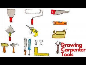 How to Draw Carpenter Tools | Drawing and Coloring for Kids
