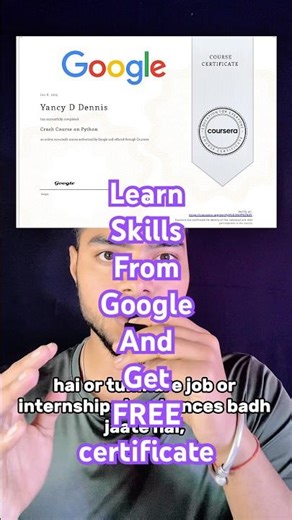 Learn Skills from Google and get Free Certificate