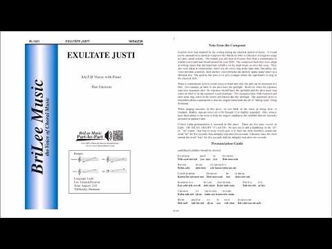 Exultate Justi (BL1031) by Dan Davison