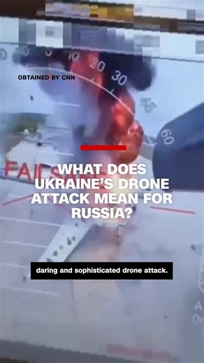 Ukraine launched an audacious drone attack deep inside Russia, with some targets 4,500 kilometers (2,800 miles) from Ukraine's border. The attack used at least 117 drones, according to Ukrainian President Volodymyr Zelensky. CNN chief international security correspondent Nick Paton Walsh breaks down what this means for Russia militarily, and for morale. Read more at the link: https://cnn.it/3ZeIwV8 | CNN