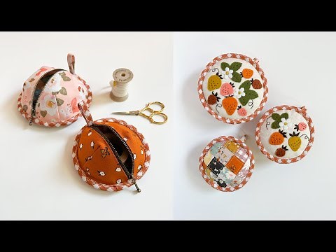 Bonbon Pouch Set | Mini Round Zipper Pouch Tutorial | Sewing Pattern