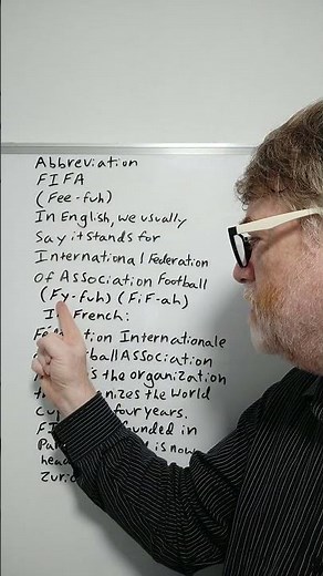 Do You What the Abbreviation FIFA Stands For? Do You Mispronounce FIFA? English Tutor Nick P