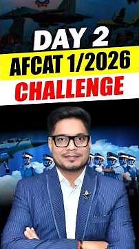 Day 2/30 | AFCAT 1 2026 | 30 𝐇𝐀𝐑𝐃 𝐂𝐡𝐚𝐥𝐥𝐞𝐧𝐠𝐞 🔥Crack AFACT Exam in 30 Days #afcat12026 #afcat #shorts