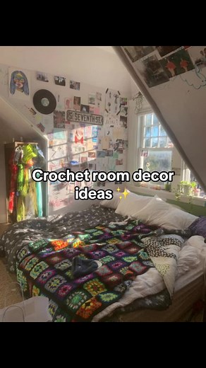 some crochet room decor ideas for you! #crochet #crochetersoftiktok #easy #foryou #ideas #roomdecor #inspo