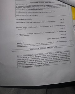 GOVERNMENT SYSTEMS IN SOUTH AFRICA Government has the responsib... | Filo