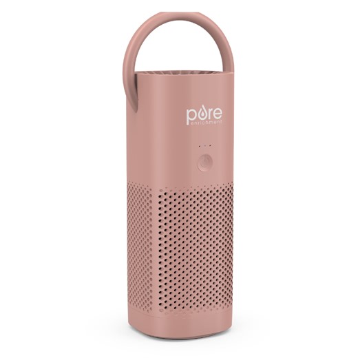 Pure Enrichment PureZone Mini Portable Air Purifier - Cordless True HEPA Filter Cleans Air & Eliminates 99.97% of Dust, Odors, & Allergens Close to You - Cars, School, & Office (Blush)