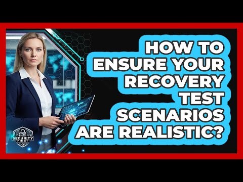 How To Ensure Your Recovery Test Scenarios Are Realistic?