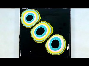 Old Puddle Pour Technique – Negative Space – No Silicone – Acrylic Paint–Back to 60’s– Tutorial–Easy