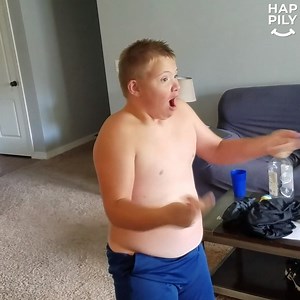 6.5M views · 173K reactions | A young boy with Down syndrome is fascinated by inflatable tubemen. So his dad knew exactly what to surprise him with on his 12th birthday  | Happily | Facebook