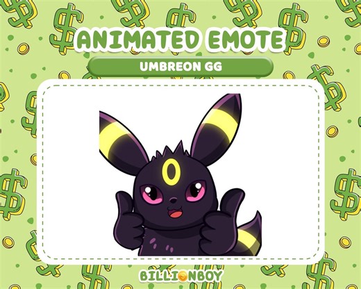 Animated Umbreon GG – Kawaii Pokemon Emoji for Twitch/discord (digital Download) - Etsy