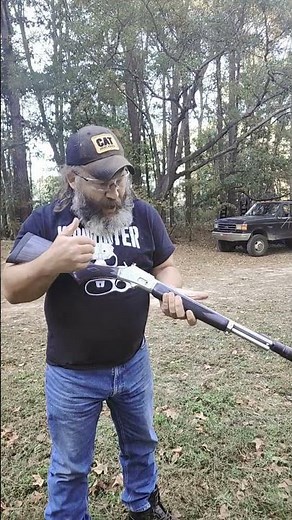 A 10mm lever gun?! and the barrel is threaded. Marlin Trapper with Liberty Cosmic can.