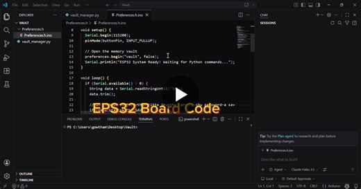 ESP32 Hardware-Backed Password Vault for Enhanced Security | Gowtham C posted on the topic | LinkedIn