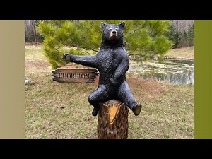 AMAZING! Chainsaw Wood Carving Realistic Black Bear