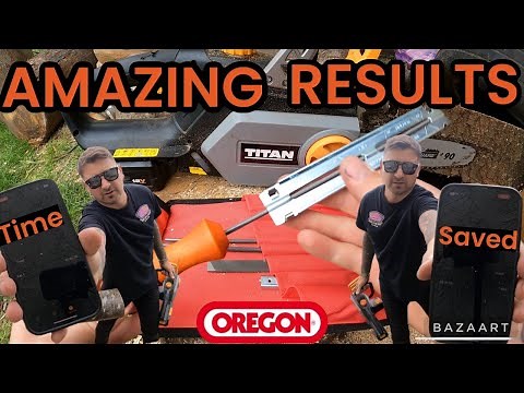 How to sharpen your chainsaw with AMAZING RESULTS! Oregon kit