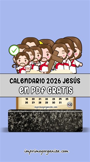 Si buscas un calendario cristiano, este es ideal para ti! Pídenos el link para descargar gratis en comentarios 👇🏻 #imprimeyorganiza #imprimiblesgratis #calendario2026 #calendariocristiano #jesusteama