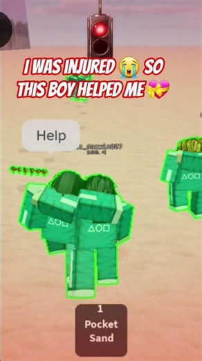 I was injured 😭 so this boy helped me 💝#roblox #gaming #trending #ytshorts #shorts #viralshorts