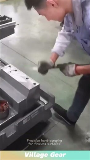 Precision hand-scraping for flawless surfaces! #machine