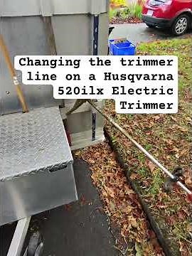 Changing the trimmer line on a Husqvarna 520ilx Electric Trimmer ⚡️